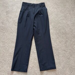 Rhone Commuter Pleated Trouser Womens 8 Navy Blue Comfort Minimalist Capsule